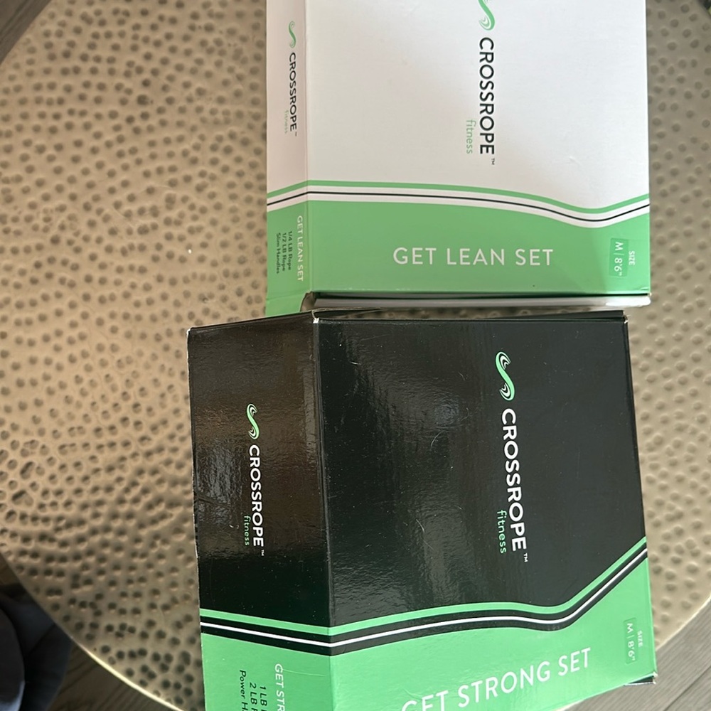 Full sets of Crossrope. One get lean set and one get strong. Will sell separate